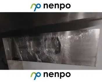 Blat roboczy ze stali nierdzewnej 235×75 cm / podwójny zlew centralny