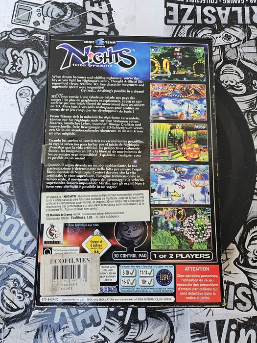 NiGHTS into Dreams Sega Saturn, 1996 - Complete with Manual