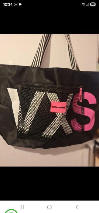 Hit duża torba sport damska nylon shopper siłownia shopping big