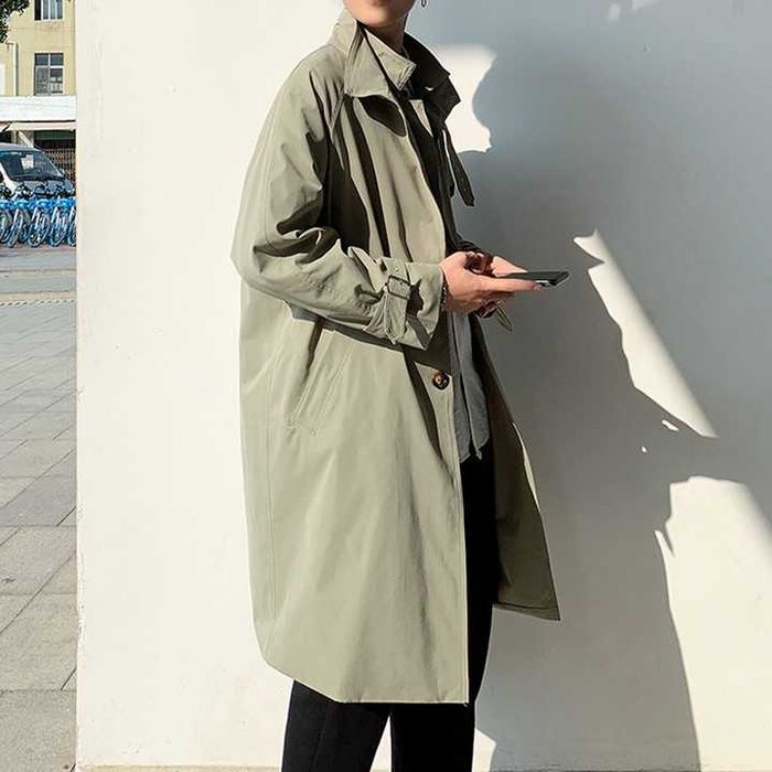 Плащ/тренч, светло-зелёный XXL