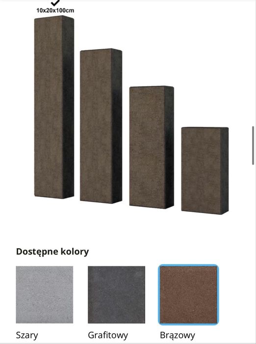 Palisada betonowa  Hesta brązowa 100cm/80cm