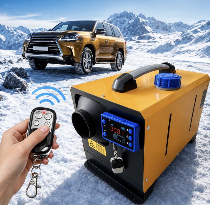 Дизельний автономний обігрівач 8 кВт 12V/24V/220V + пульт, вебасто сухий фен 8 квт, автономка в гараж, бліндаж RC-K-2569