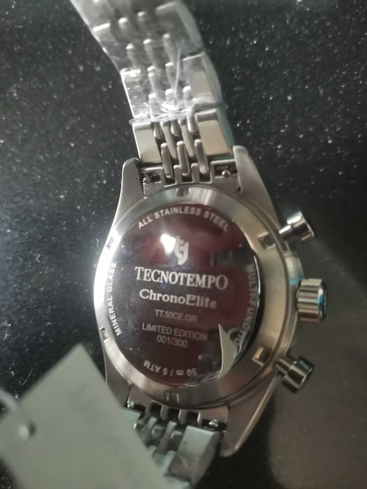 Relógio Novo Cronógrafo Tecnotempo "Chrono Elite", Edição Limitada