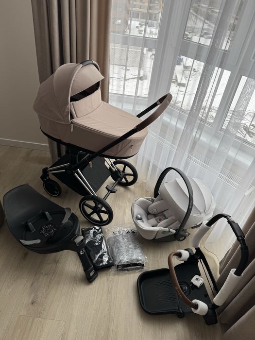 Візочок Cybex Priam, автолюлька Cybex Cloud T, база T isofix