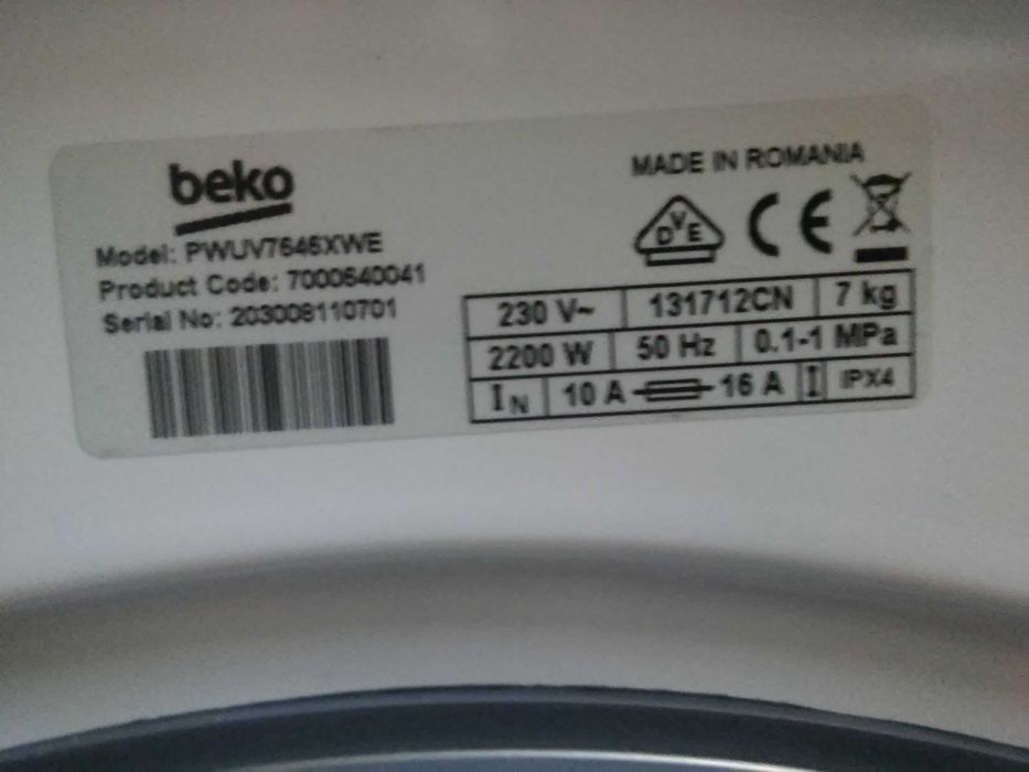 Pralka Beko PWUV7646XWE Stan idealny
