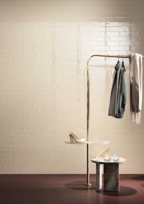 Włoska glazura Fioranese Fio Glossy Beige Brick 7,3 x30cm połysk