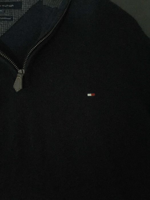 Camisola com fecho Tommy Hilfiger azul escuro  M  Excelente estado