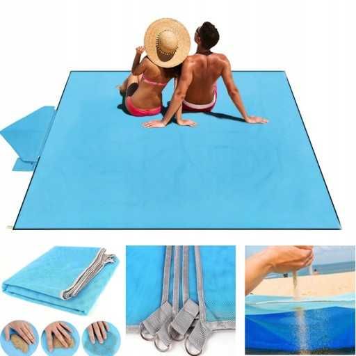Mata Plażowa XXL 200X200 cm Mocny Koc Plażowy Idealna na LATO 2024