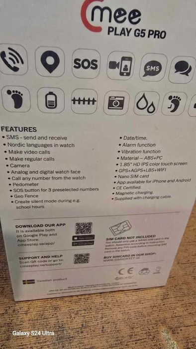 Smartwatch Cmee play g5 pro GPS Kamera SMS Sim 4g