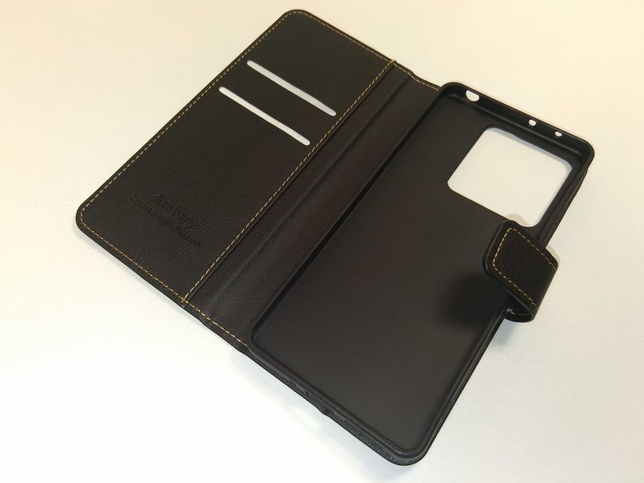 Z262 Etui Ganbary Xiaomi Redmi Note 13 5G Czarne Skórzane Portfelowe