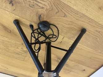 Candeeiro de pé Ideal Lux Preto e Dourado