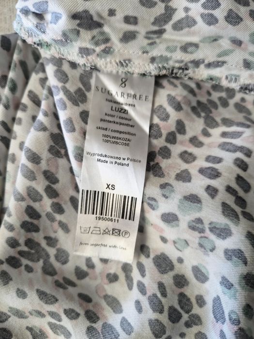 Sukienka hiszpanka z falbanką krótka z wiskozy r. XS 34
