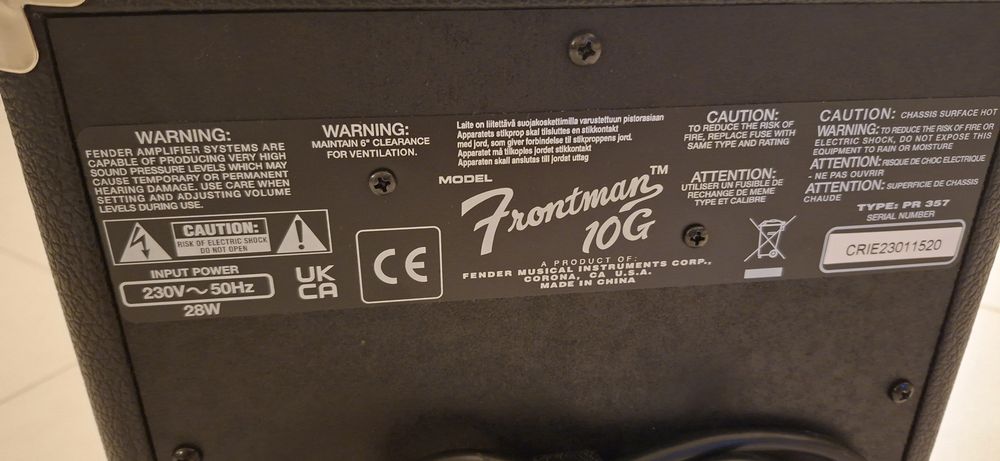 Amplificador de guitarra Fender Frontman 10G