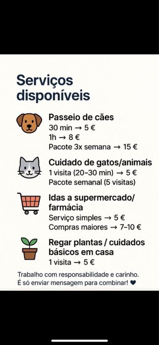 Pet Sitting, Passeios de Cães e Ajuda em Tarefas Diárias