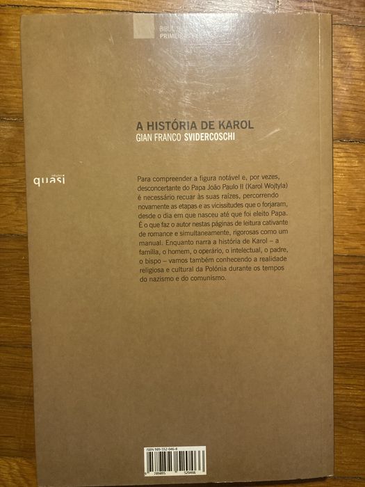 Livro “A História de Karol” (relacionado com o Papa João Paulo II)