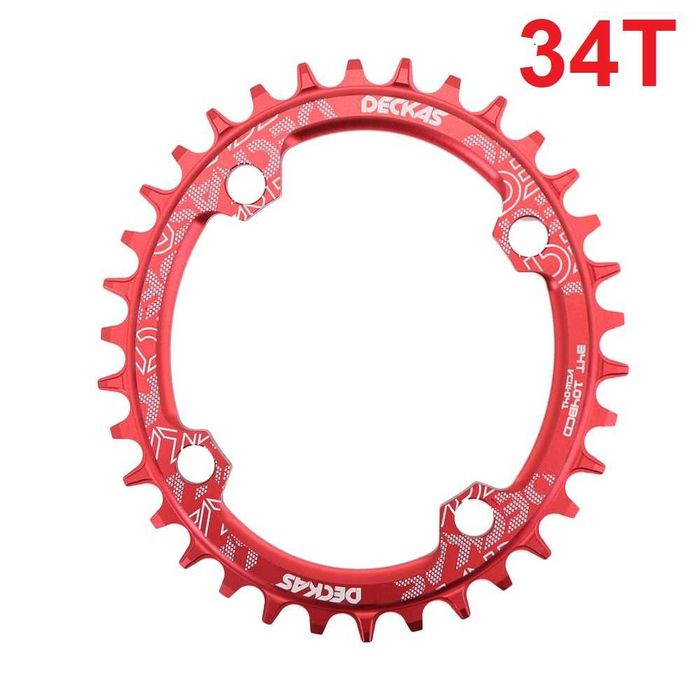 CZERWONA Zębatka OVAL Narrow Wide DECKAS 32 34 36T 104 BCD LUBLIN
