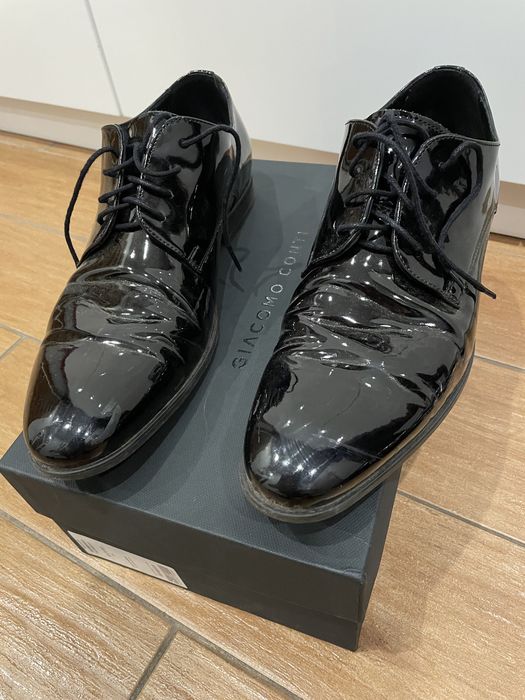 Garnitur ślubny Giacomo Conti Livio 182 bordowy + buty lakierowane 44