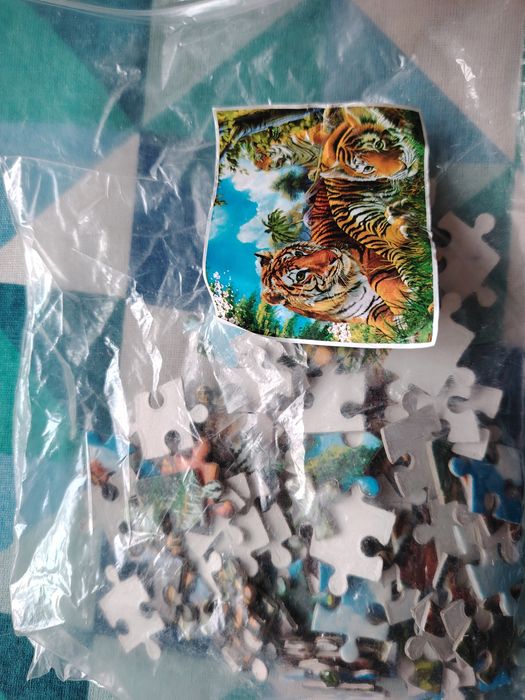 Пазли на 120 штук, дика природа, леви , тигри