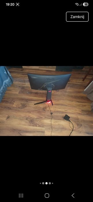 Monitor Asus rog 32 zakrzywiona matryca  uszkodzona
