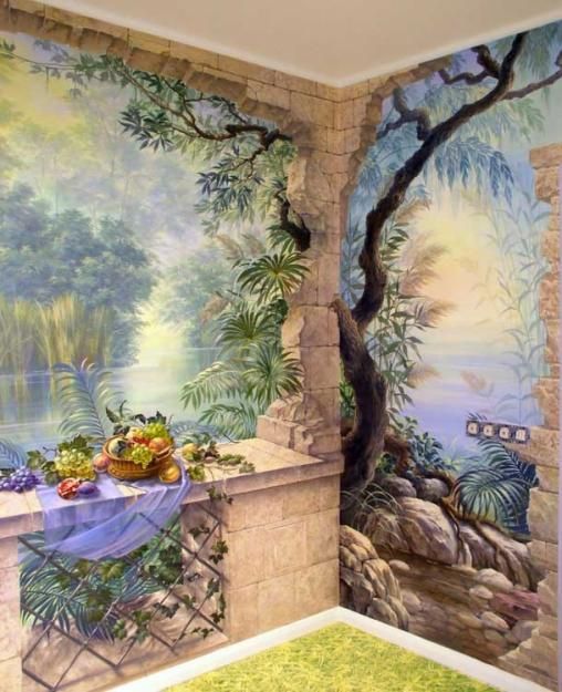 Pintura artística e decorativa em paredes E TETOS