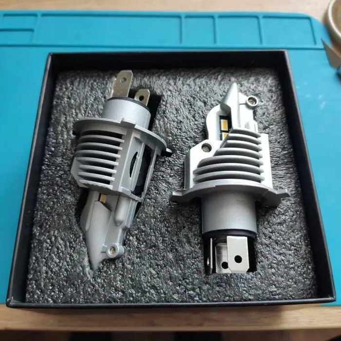 LED лампы H4 6500k 100w с кулером комплект
