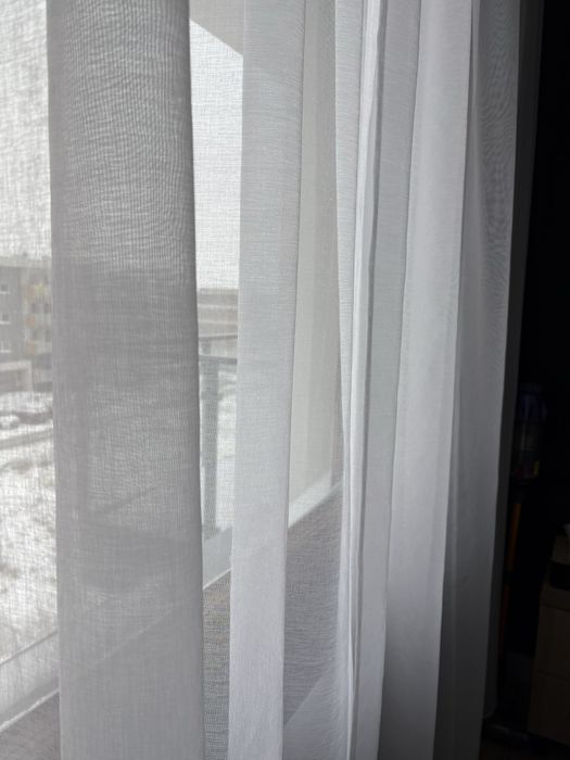 Zestaw 3 firanek 140x260 system wave z wszyta taśma