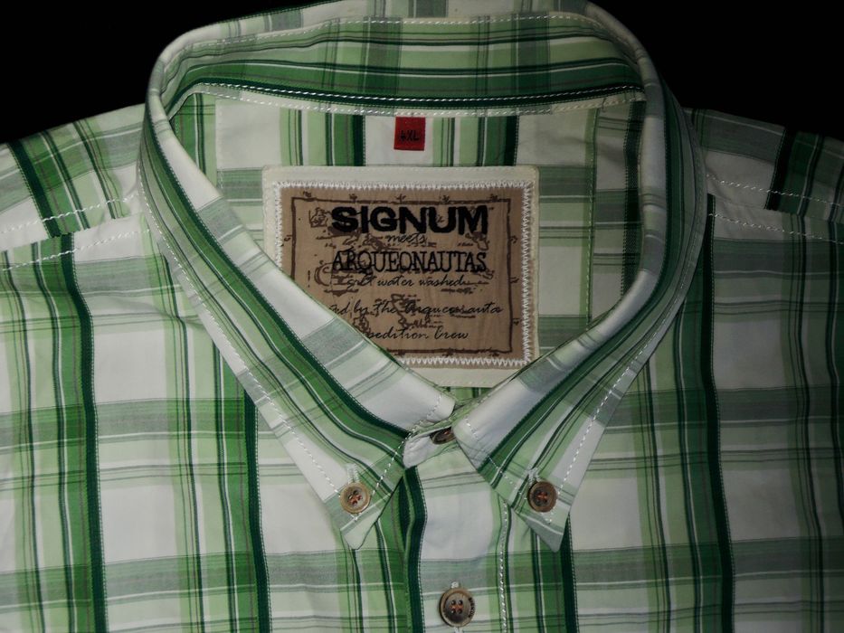 Koszula  Signum w kratkę długi rękaw 4XL