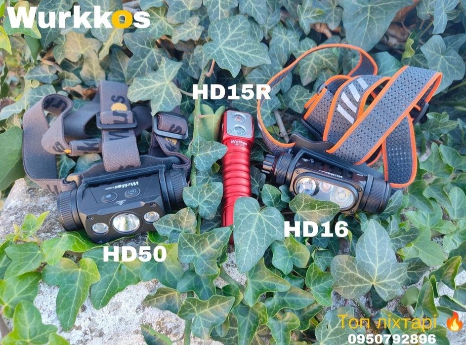 Wurkkos HD15 HD16 HD50 з акумулятором в комплекті