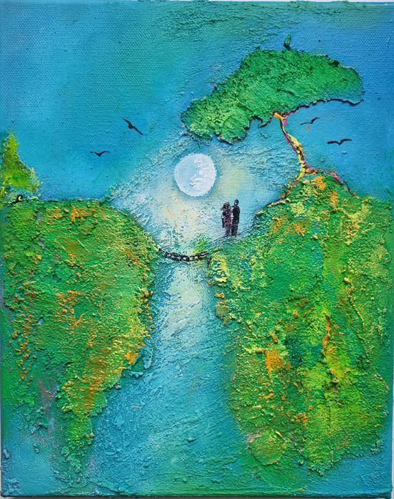 Obraz olejny 24x30 faktura farby RÓŻNE