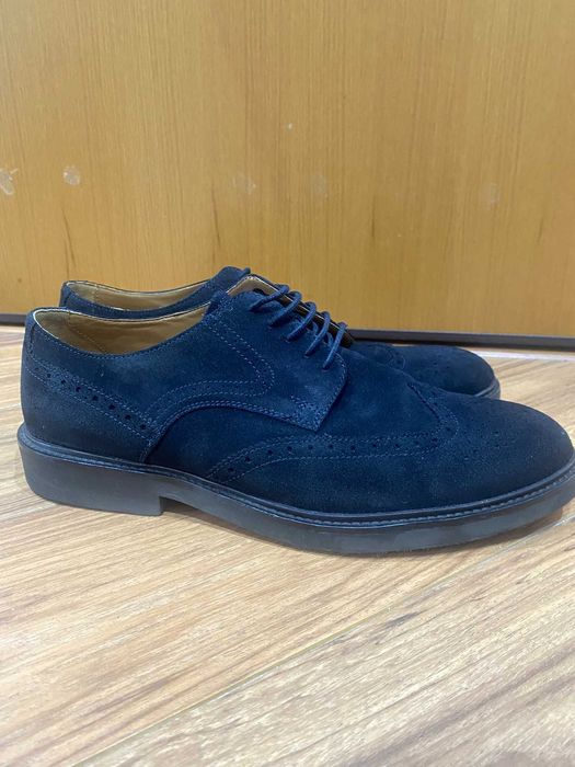 Sapatos Massimo Dutti Azul Escuro Camurça – Tamanho 43