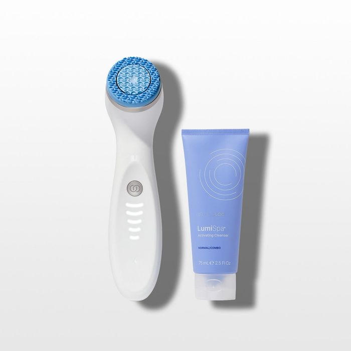 NuSkin LumiSpa iO niebieska blue + żel do skóry suchej | Nowe | Gwarancja