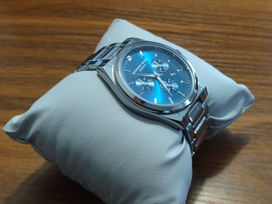 Zegarek Geoffrey Benne Jasnoniebieski Diamond