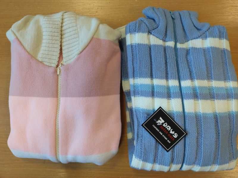 Nowe damskie 2swetry w paski wykonane z akrylu oraz akrylu i lycryNOWE