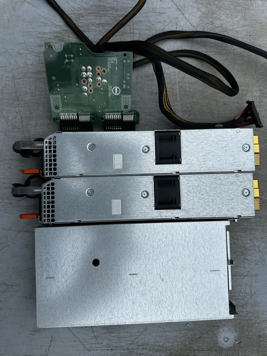Dell PowerEdge 2x Zasilacz 350W 80+ Platinum D350E-S1 + Backplane + Okablowanie