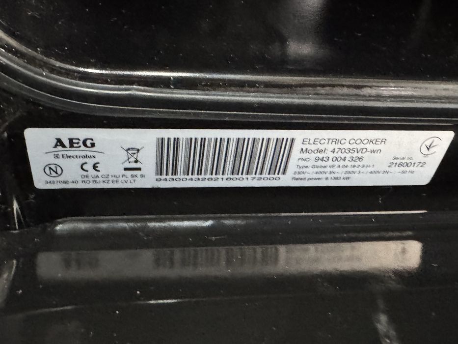 Kuchenka Ceramiczna Aeg model 47035vd wn  Ceramiczna