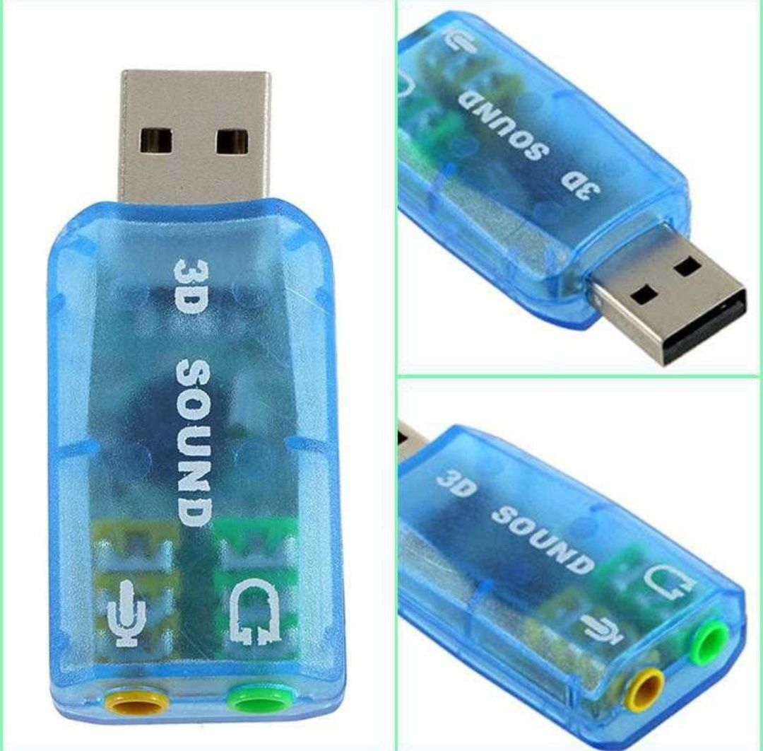 Usb звуковая карта 3D Sound 5.1 внешняя звуковая карта для ПК ноутбука ...
