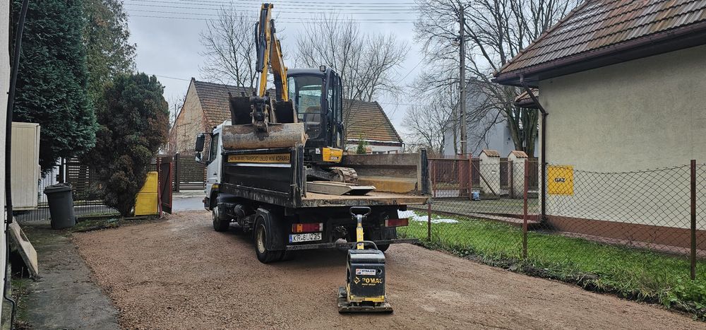Usługi minikoparką, Wykopy, utwardzenia dróg, drenaże
