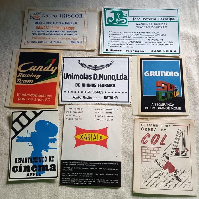 Cromos e autocolantes antigos preço meramente ilustrativo