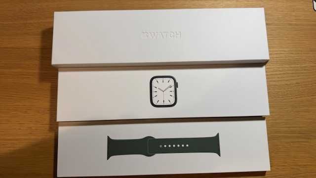 Apple Watch 7 LTE GPS Celluar green aluminium and ceramic case 45mm