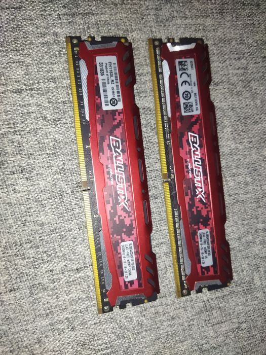 memória crucial ballistix sport lt red 16GB (2x8GB) 2400MHz
