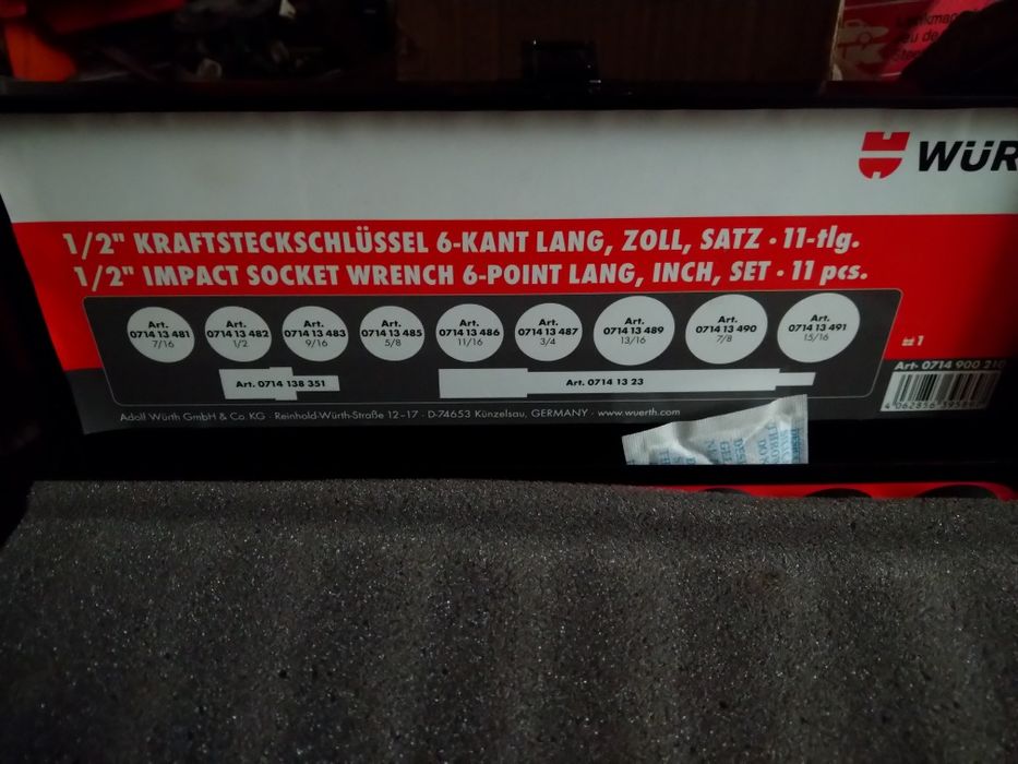 Nasadki długie 1/2", calowe Würth