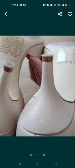 Sapatos cerimónia bege claro Aldo 36/Estado irrepreensível(com portes)