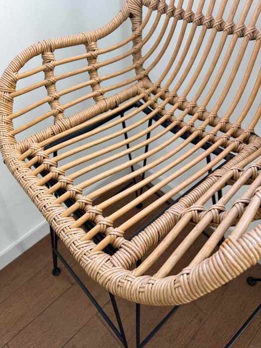 Set of 2 Rattan Bar Stools - 2 x Banquetas de bar em rattan