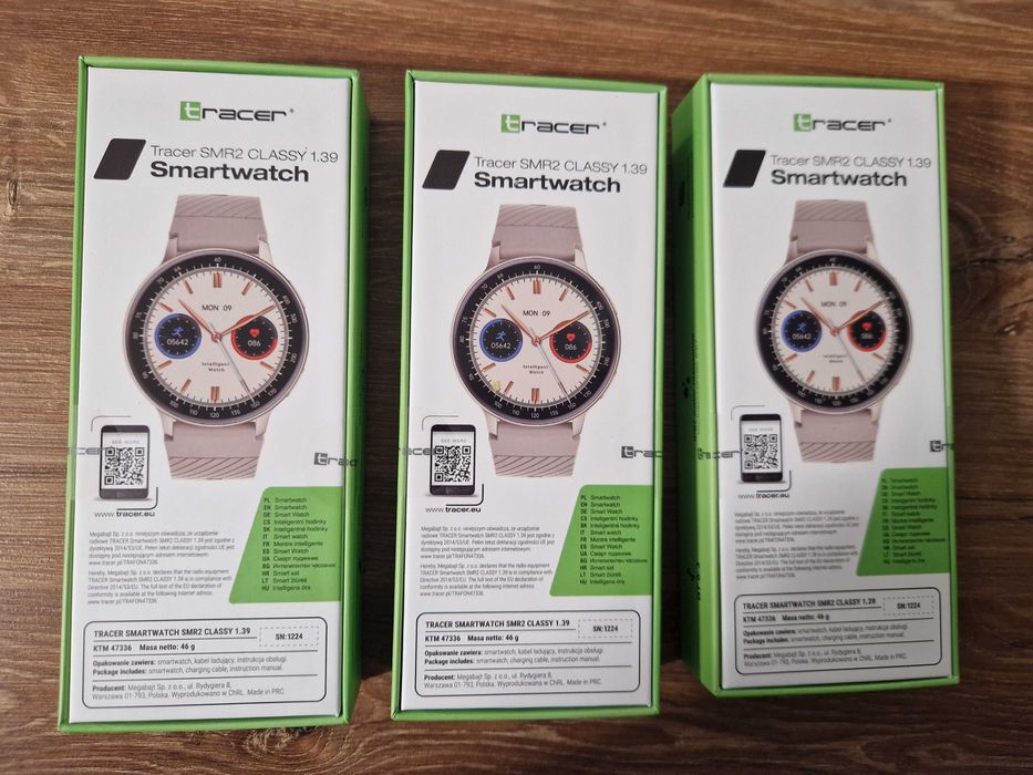 Smartwatche TRACER SMR2 Classy - kolor beżowy NOWE