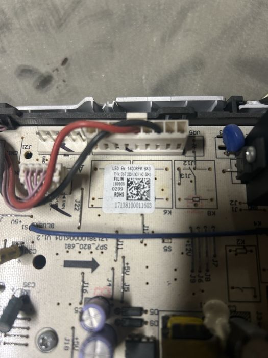 Placa de uma máquina de lavar becken boost wash 100% funcional