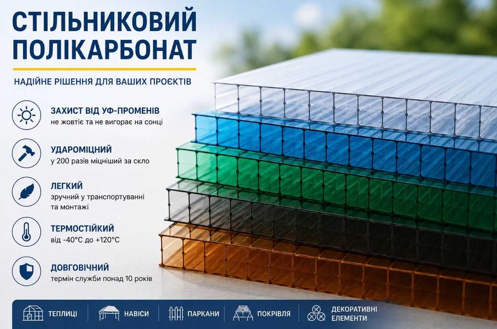 Полікарбонат для теплиць та навісів | Наявність