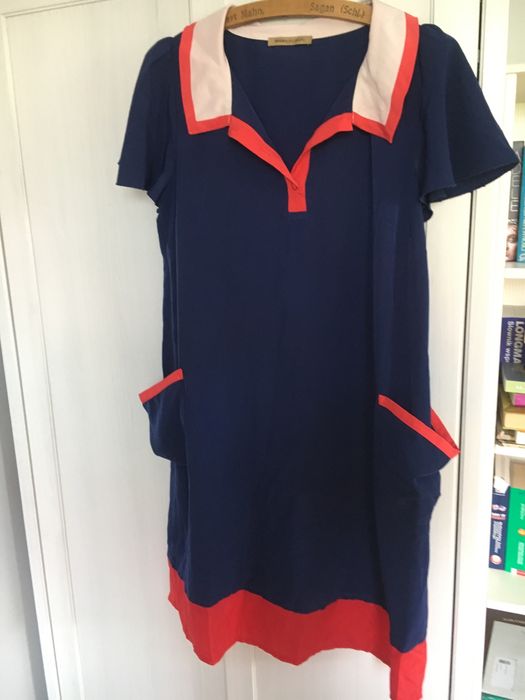 Sukienka granatowo-czerwona  42