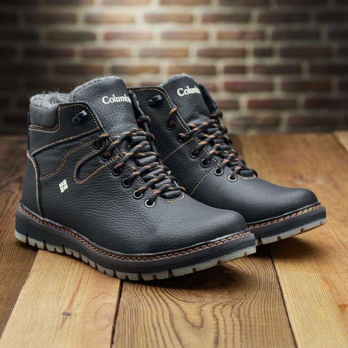 Мужские зимние ботинки Чоловічі черевики из натуральной кожи