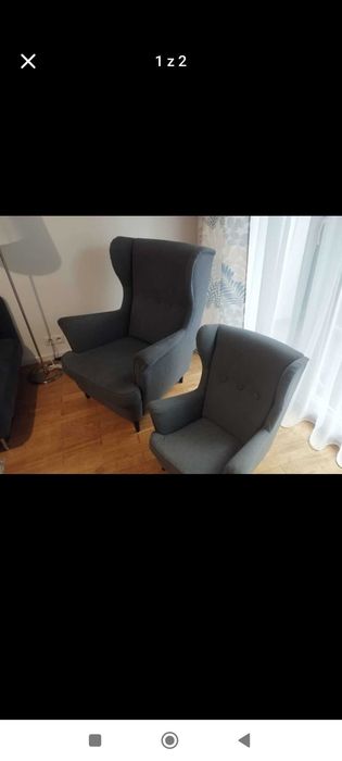 Dwa fotele typu uszak