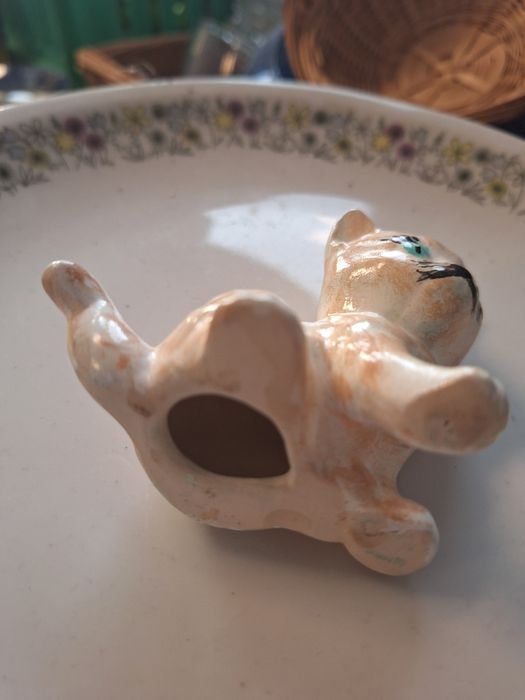 Porcelanowy kotek kot porcelit porcelana
